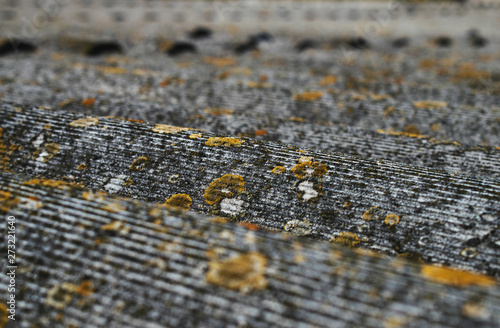 Corrugated asbestos board texture. © Maria
