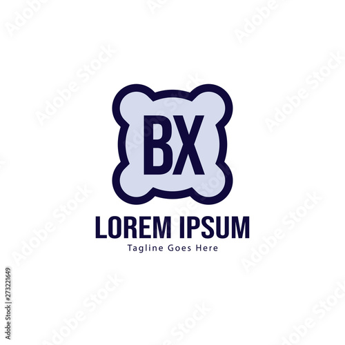 BX Letter Logo Design. Creative Modern BX Letters Icon Illustration