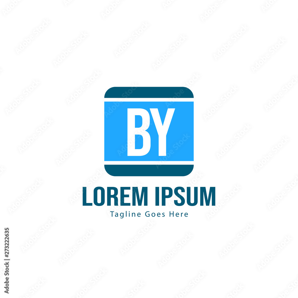 BY Letter Logo Design. Creative Modern BY Letters Icon Illustration BY Letter Logo Design. Creative Modern BY Letters Icon Illustration