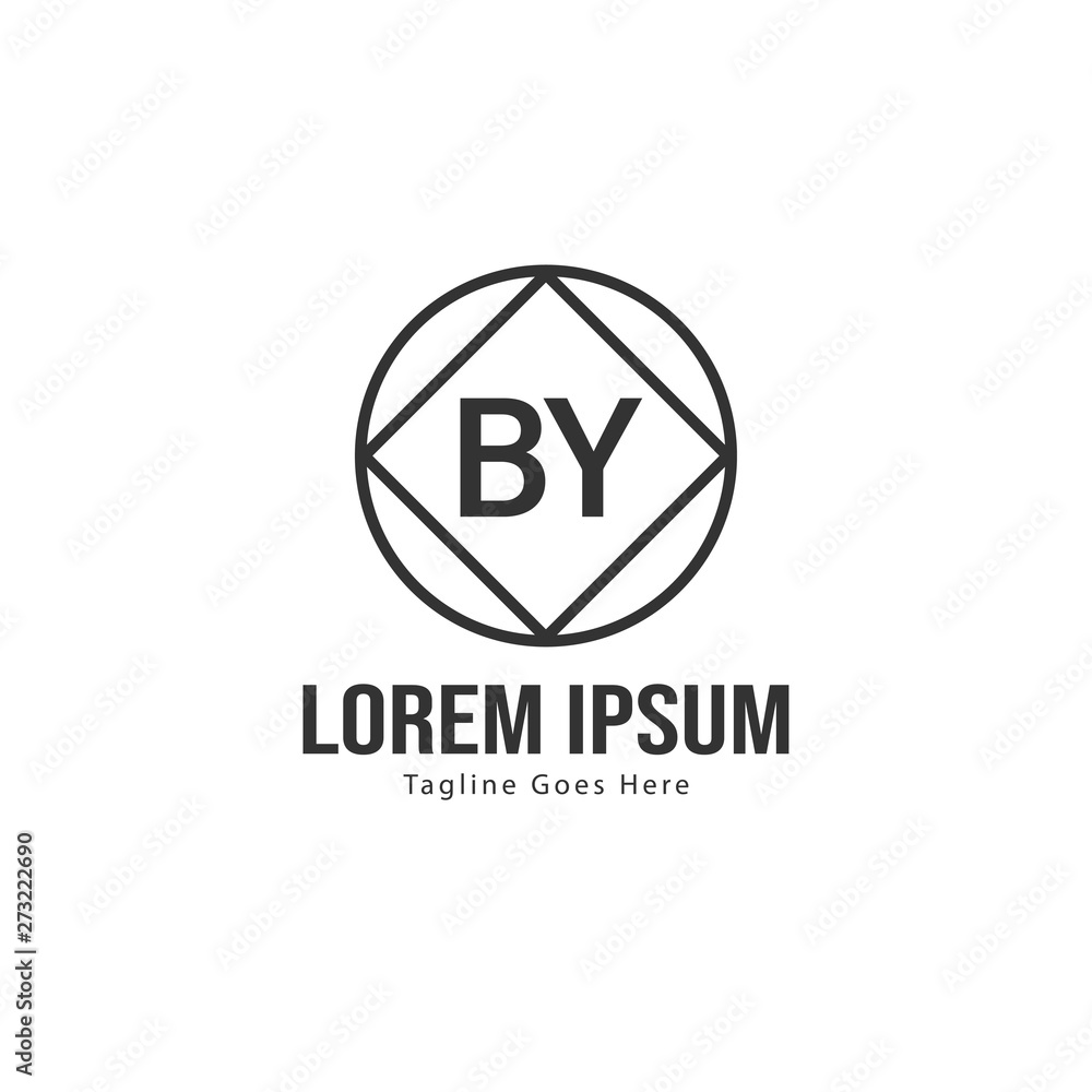 BY Letter Logo Design. Creative Modern BY Letters Icon Illustration BY Letter Logo Design. Creative Modern BY Letters Icon Illustration