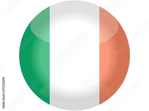Free Download Flag of Ireland as round glossy icon. Button with Irish flag - GFXLoad