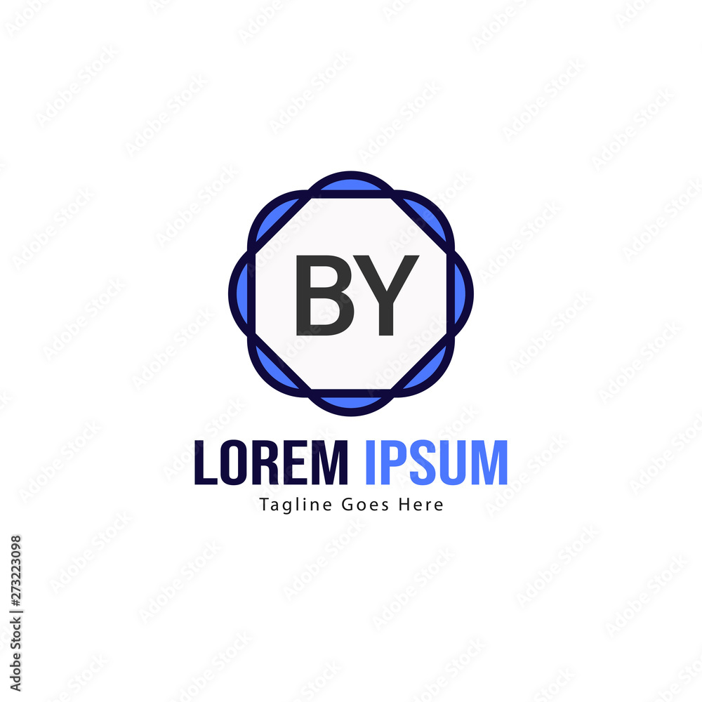 BY Letter Logo Design. Creative Modern BY Letters Icon Illustration BY Letter Logo Design. Creative Modern BY Letters Icon Illustration