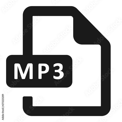 Mp3 audio file format vector icon