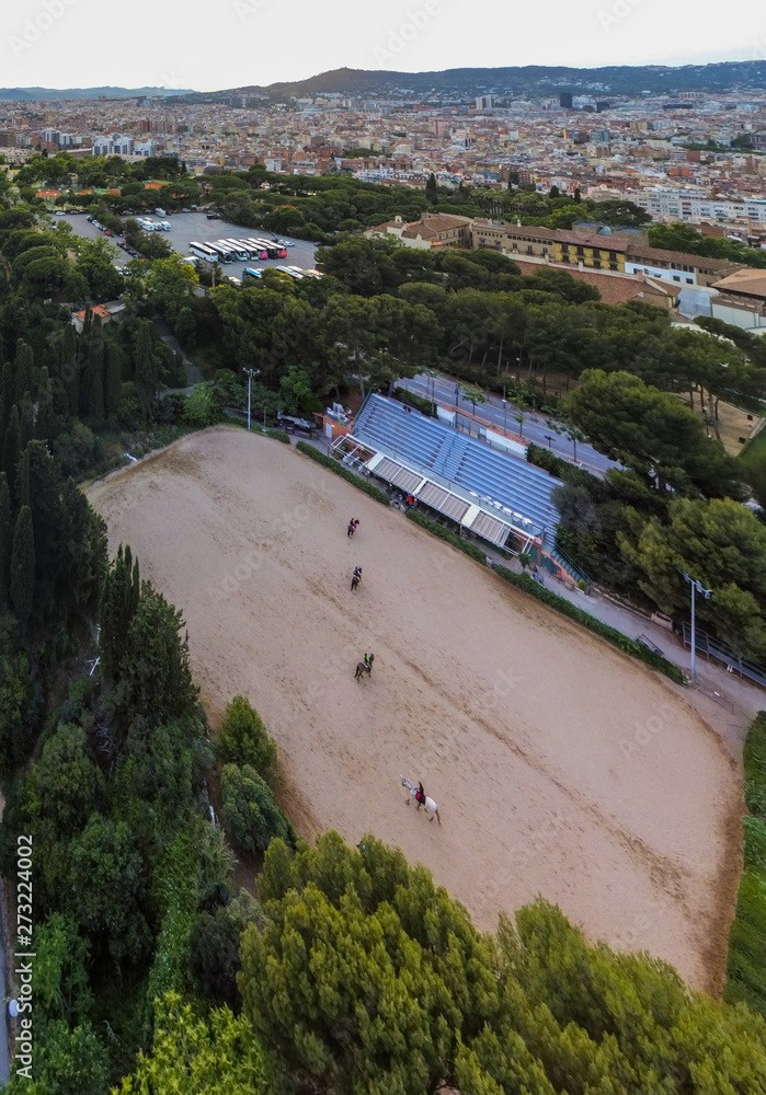 Drone in Barcelona, city of Catalonia.Spain. Aerial Photo Drone in Barcelona, city of Catalonia.Spain. Aerial Photo