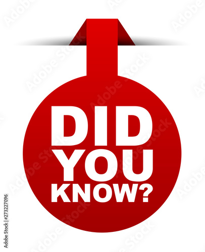 red vector banner did you know