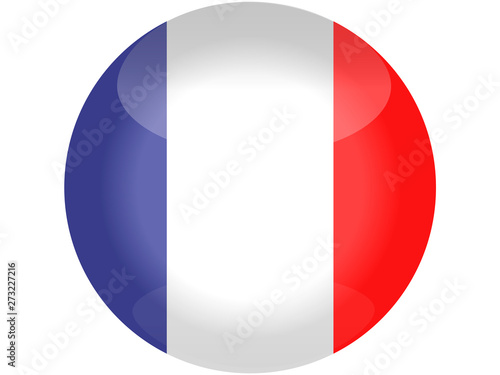 Free Download France flag button. Round flag with flares. volume object - GFXLoad