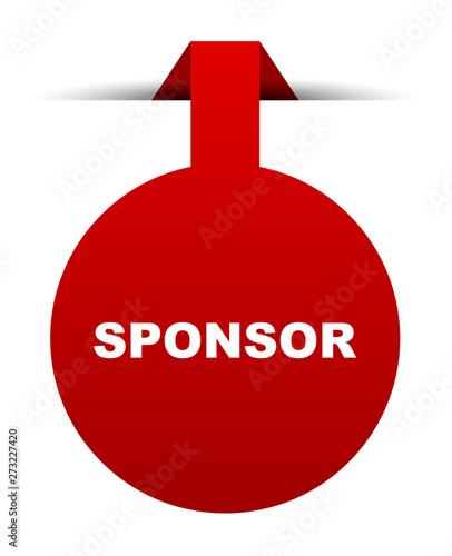 red vector banner sponsor