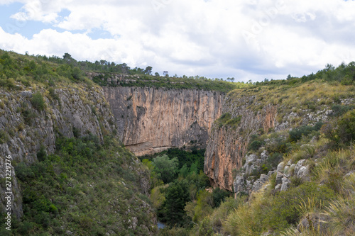Canyon in the Natural Area of       Los Calderones in Chulilla  Valencia