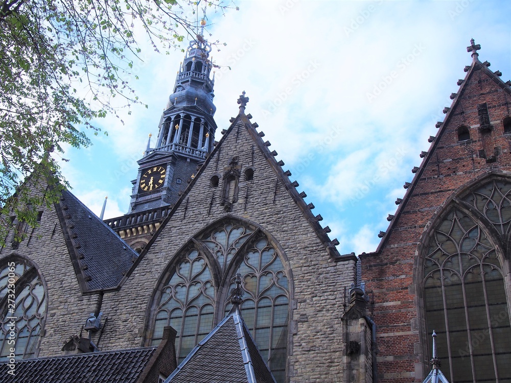 Fototapeta premium old church of amsterdam, the netherlands