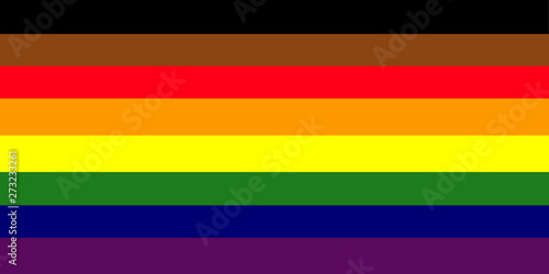 Philadelphia adds two more colors to lgbtq flag, LGBT pride flag or Rainbow pride flag include of Lesbian, gay, bisexual, and transgender flag of LGBT organization for homosexual people