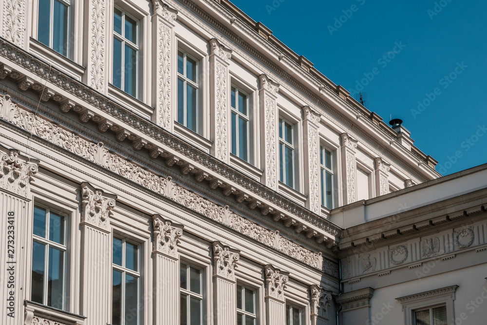 beautiful historic building facade decoration  in Berlin, Germany -