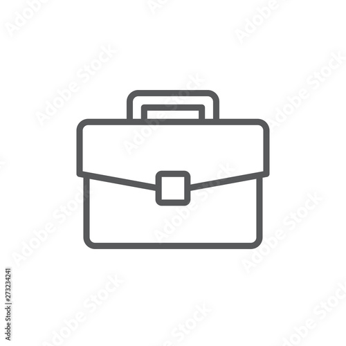 Briefcase line icon. Minimalist icon isolated on white background. Briefcase simple silhouette.