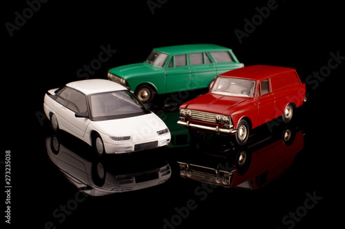 Collection of 3 soviet die-cast model cars
