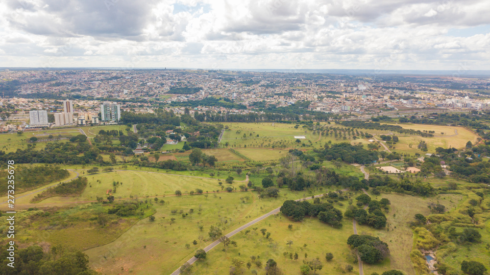 A view of Park Way city in Brasilia, Brazil.
