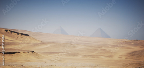 Panorama of Sahara desert, sand, dune. Cairo, Egypt