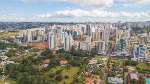 Aerial view of Clean Water (Águas Claras) city in Brasilia, Brazil.
