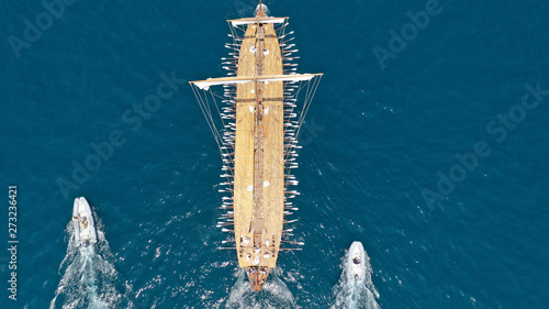 Aerial view of Athenian Trireme 