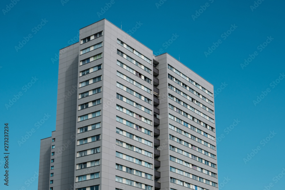 high rise apartment building on blue sky - high rise apartment building on blue sky -