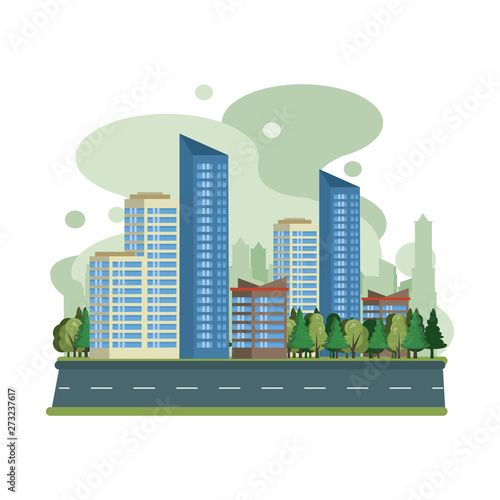 Urban buildings cityscape view scenary