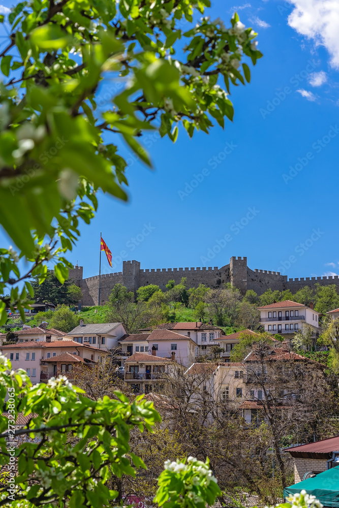 Obraz premium Walls of the castle Samuil above Ohrid