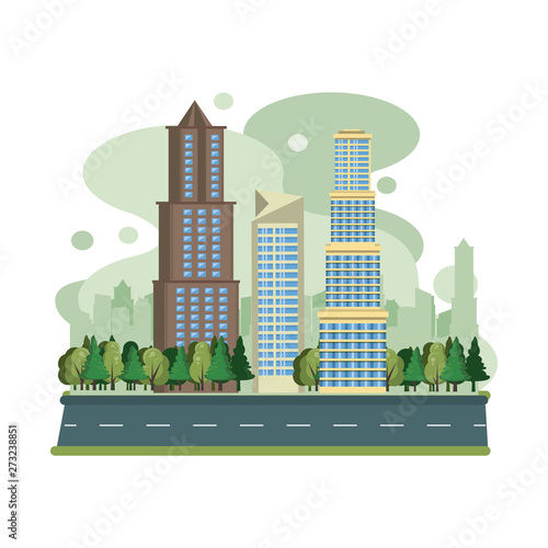 Urban buildings cityscape view scenary