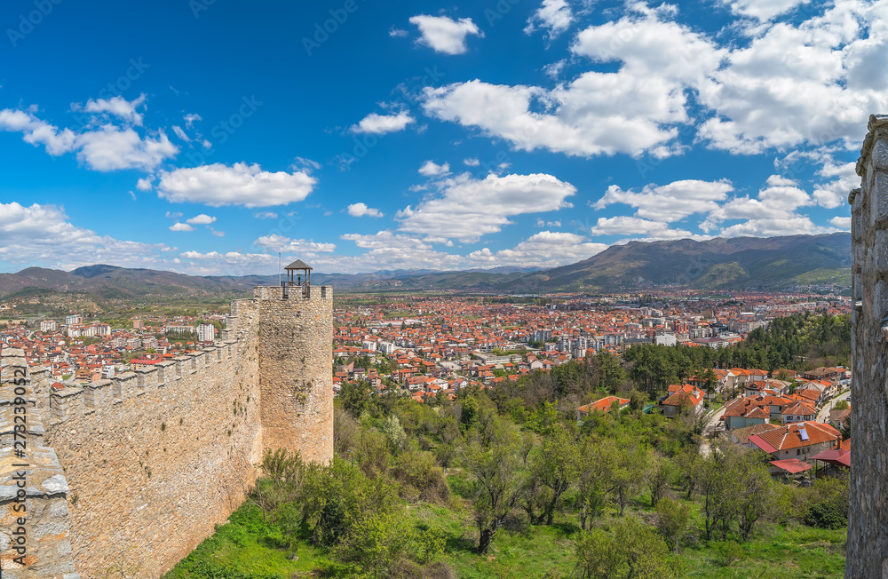 View of the Ohrid town as seen from the castle Samuil