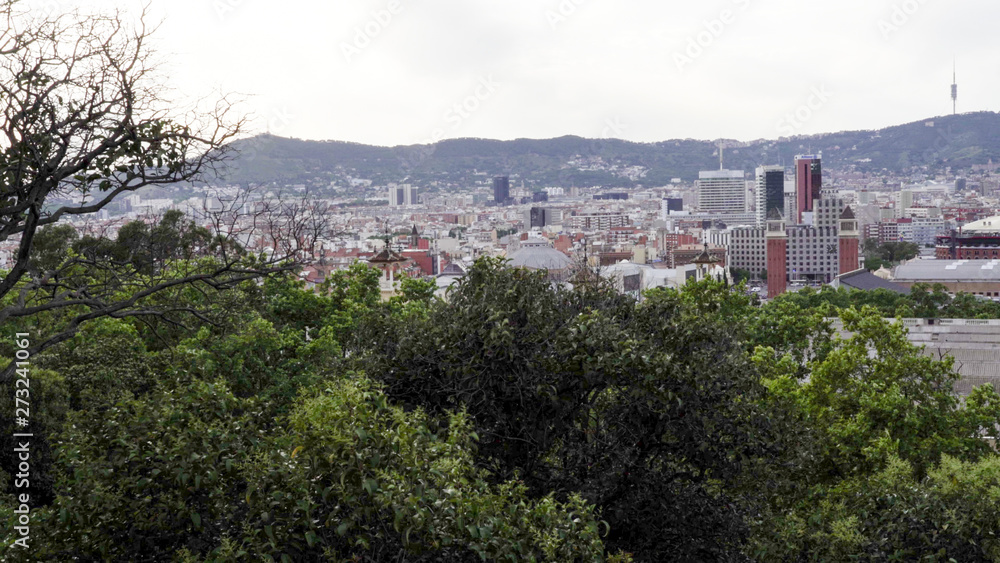 View of buildings in Barcelona. City landscape. Spain