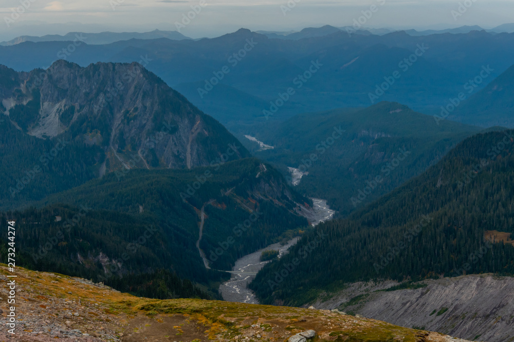 Nisqually River And Surrounding Mountains Nisqually River And Surrounding Mountains
