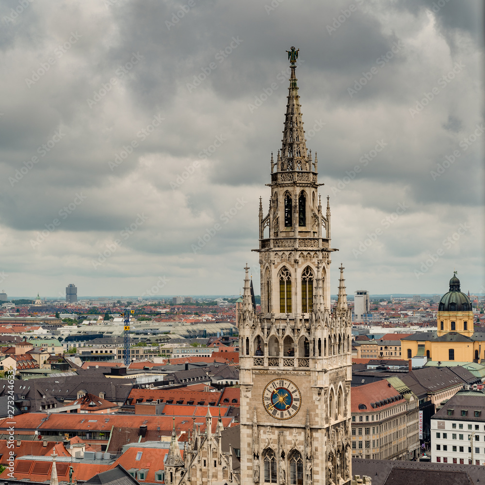 General aerial view of Munich from a tower - Neues Rathaus