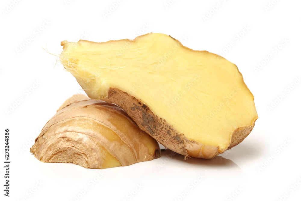 fresh ginger on white background fresh ginger on white background