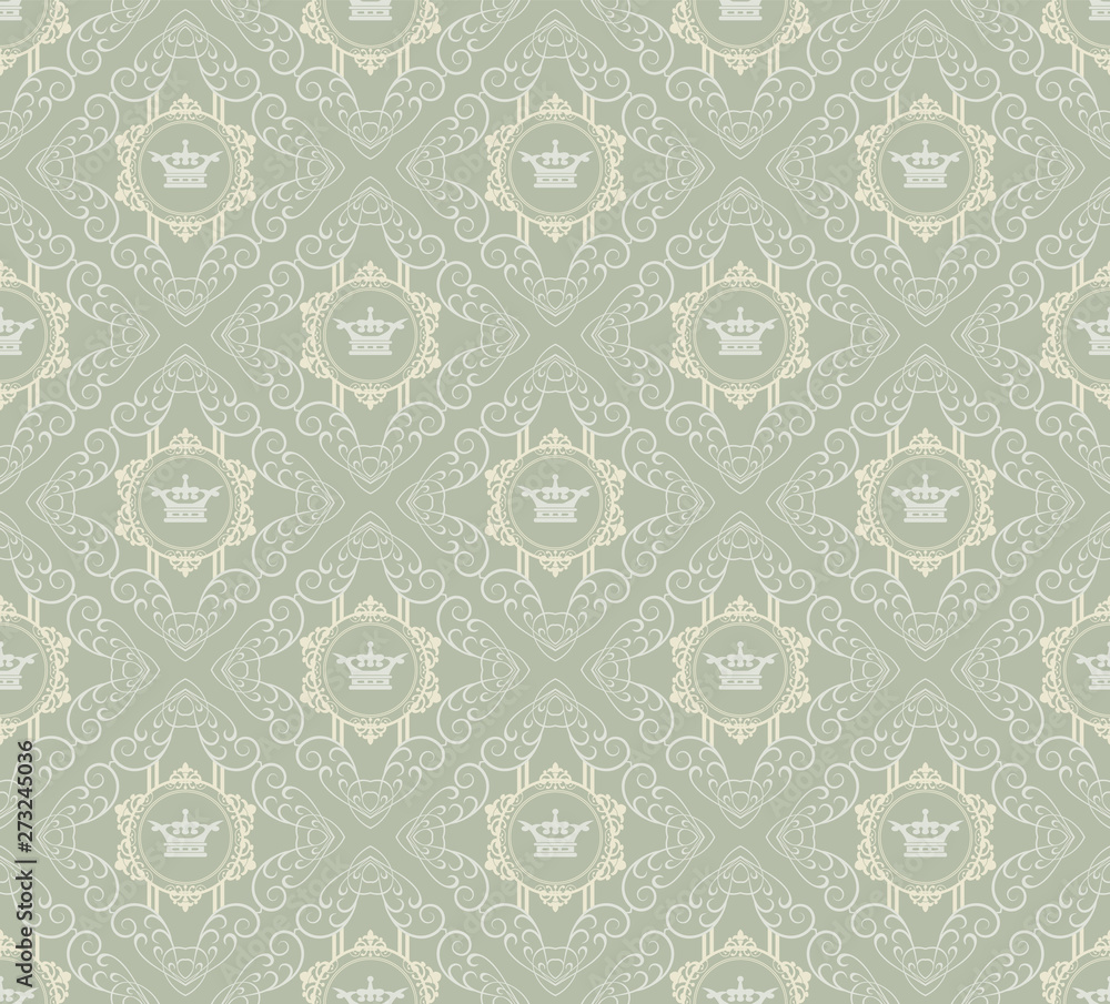 Background wallpaper seamless pattern in rotal style for your design Background wallpaper seamless pattern in rotal style for your design
