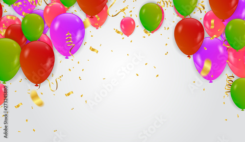 Day sale background.Romantic composition with hearts, balloons and beads. Vector illustration for website , posters,ads, coupons, promotional material