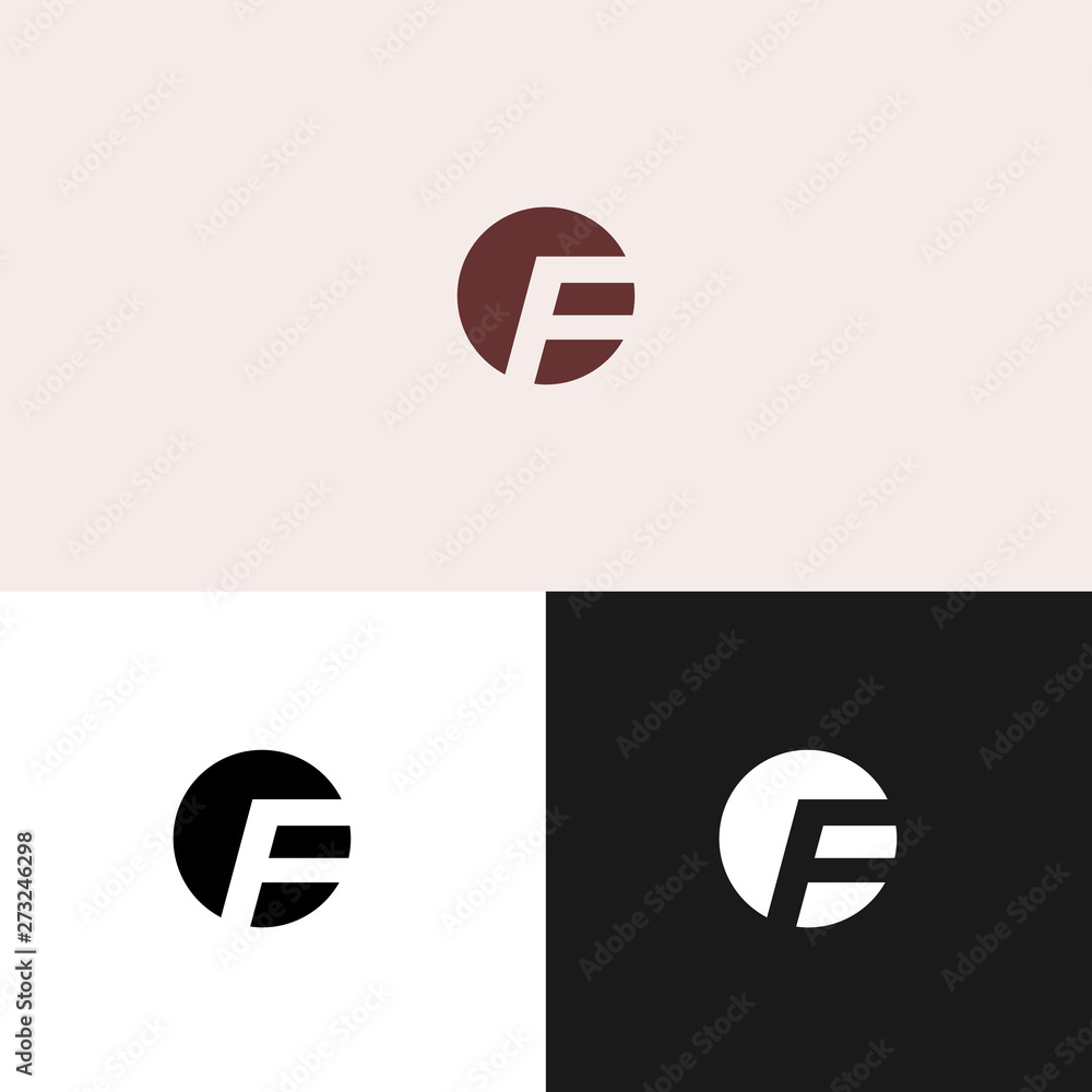 Obraz premium lettering f vector logo design