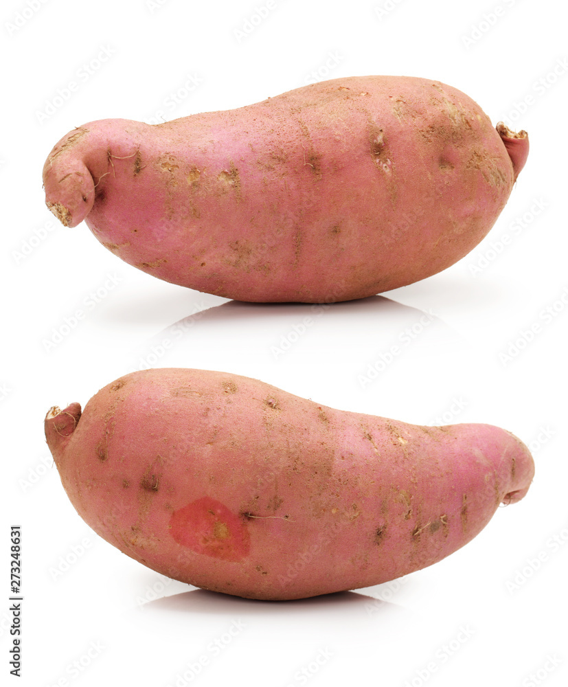 sweet potatoes on the white background sweet potatoes on the white background