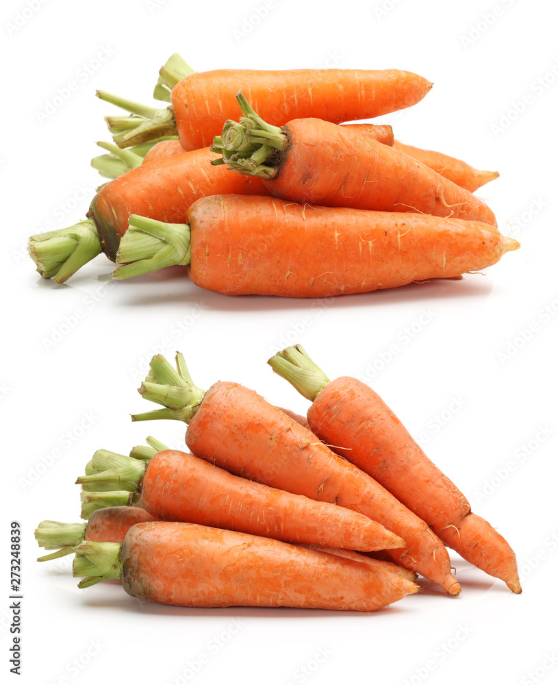 Fresh carrot on a white background Fresh carrot on a white background