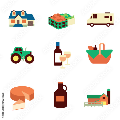 City pattern flat illustration on white