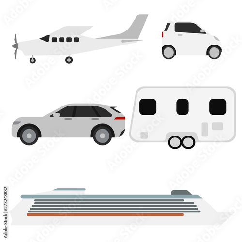 Fototapeta Naklejka Na Ścianę i Meble -  Car pattern flat illustration design