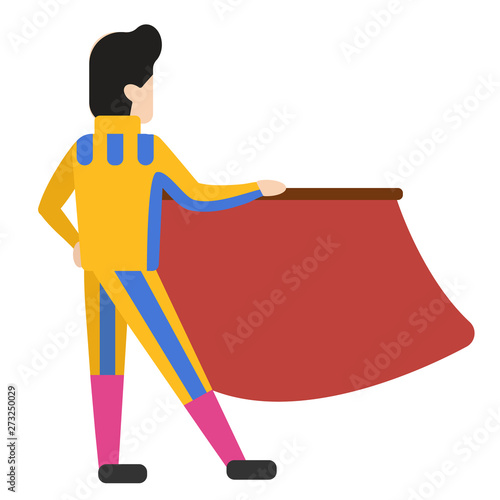 Toreador flat illustration on white
