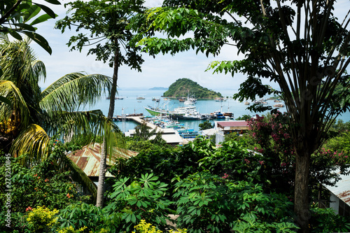 View on the harbor of Labuan Bajo, Flores, Indonesia photo