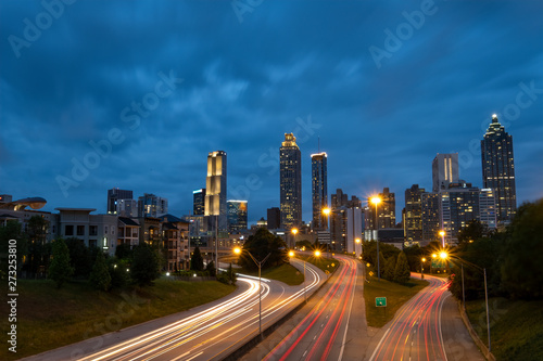 Atlanta Skyline View in the evening from Jackson St Bridge © Guy Bryant