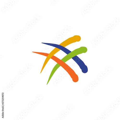 Hash tag logo icon inspiration vector template