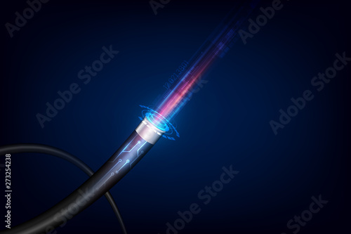 connection line on networking telecommunication concept background