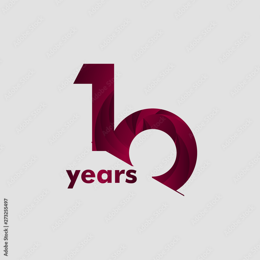 10 Year Anniversary Elegant Number Vector Template Design Illustration 10 Year Anniversary Elegant Number Vector Template Design Illustration