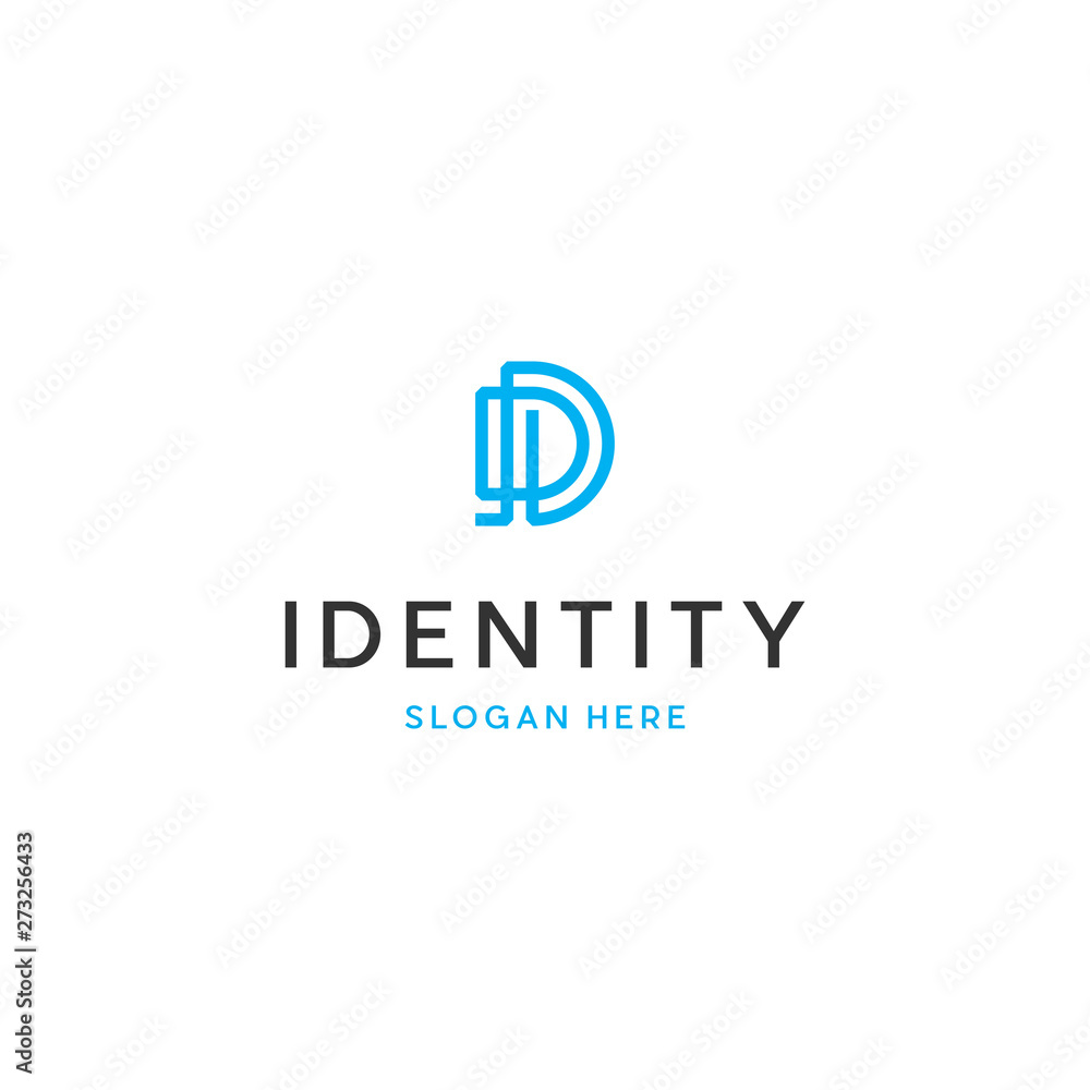 Clean and stylish logo forming the letter D, Letter D logo monogram, minimal style identity initial logo mark. Clean and stylish logo forming the letter D, Letter D logo monogram, minimal style identity initial logo mark.