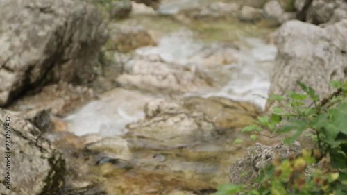  Atmospheric nature and mountain river. Beautiful mountain waterfall in Montenegro. photo