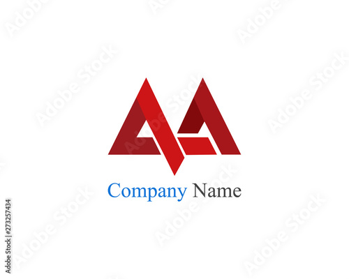 PA initial logo Company name colored vector