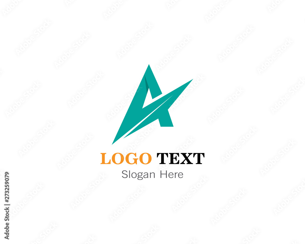 Abstract A letter logo template design Abstract A letter logo template design