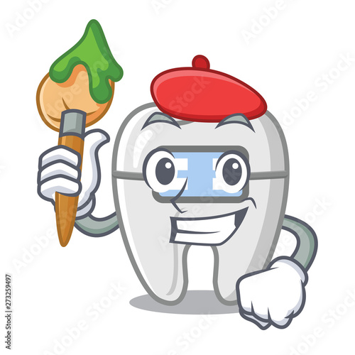 Artist braces in the character gear box