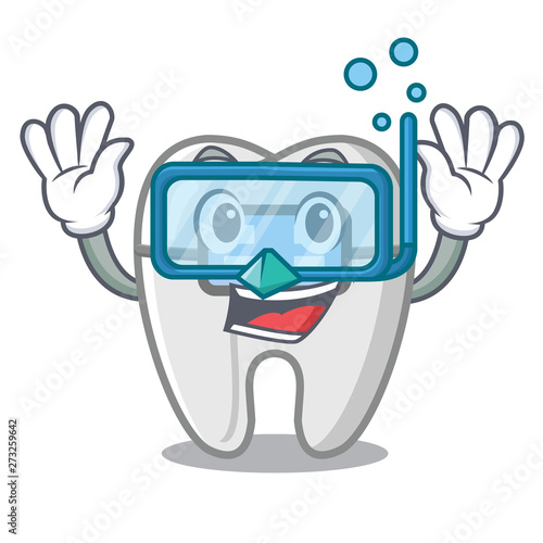 Diving braces isolated with in the cartoon