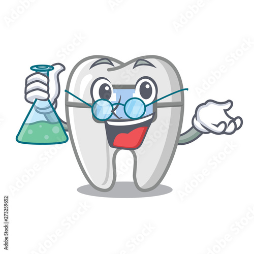 Professor braces isolated with in the cartoon